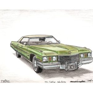 Prints of 1972 Cadillac Sen De Ville Drawing