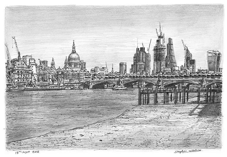 St Pauls Cathedral and the City of London skyline