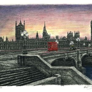 Limited Edition prints Houses of Parliament in the evening