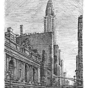 of Chrysler Building from 42nd street, New York