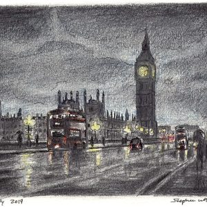 Big Ben, red bus and Houses of Parliament, London