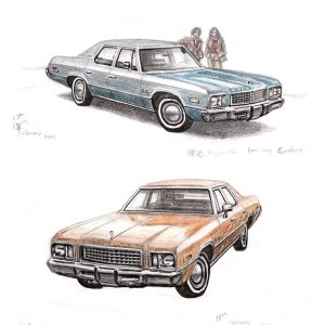 Prints of 1976 Plymouth Gran Fury Drawing