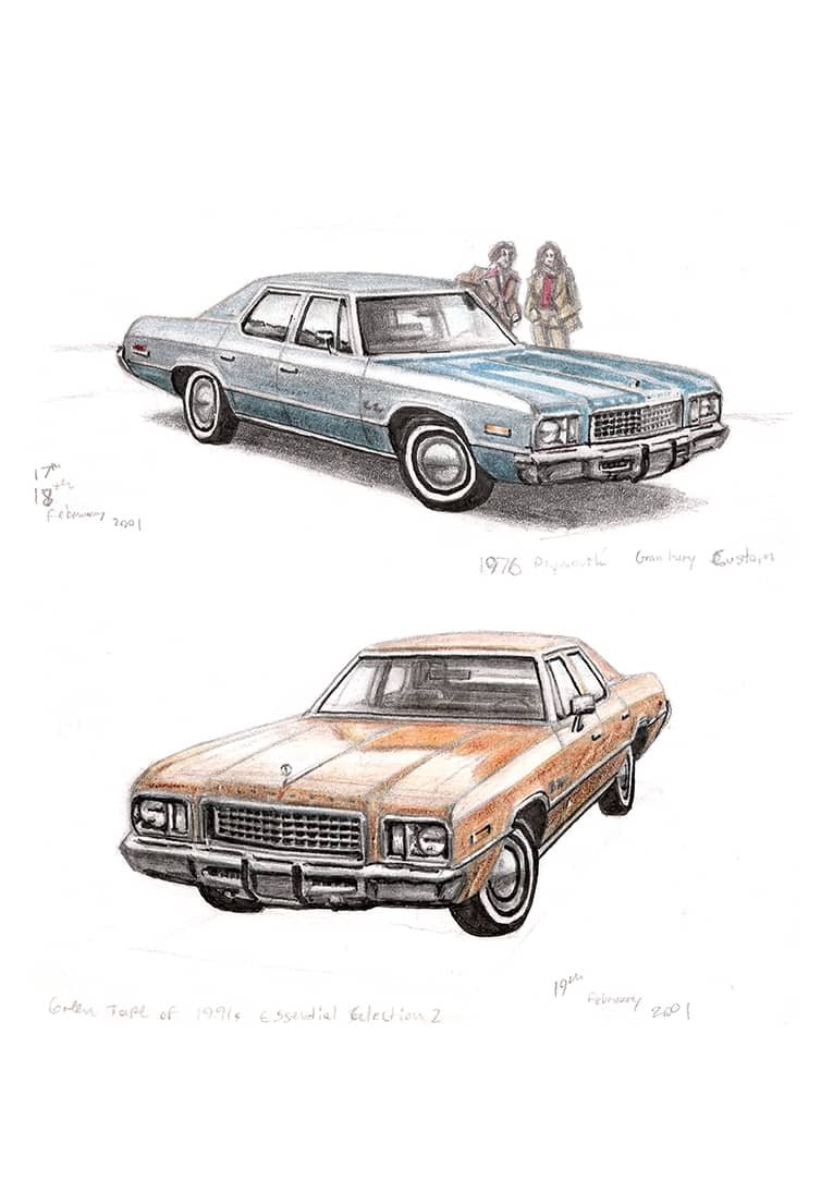 Prints of 1976 Plymouth Gran Fury Drawing