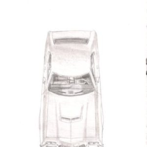 Drawing of 1972 Ford Torino - Cityscape Drawings