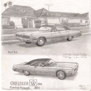 Drawing of Chrysler 300 - Skyline Drawings