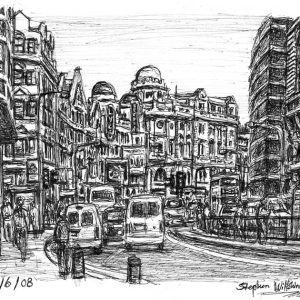 Drawing of Shaftesbury Avenue - Urban Artworks