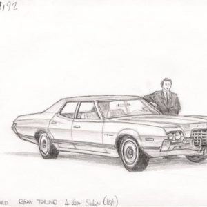 Drawing of 1972 Ford Gran Torino