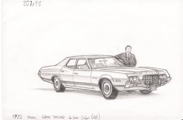 Drawing of 1972 Ford Gran Torino