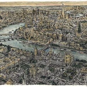 Limited Edition prints of Aerial view of London