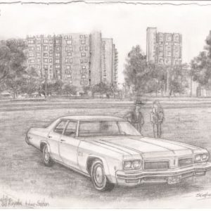 Drawing of 1973 Oldmobile Delta 88 Royale