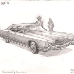 Drawing of 1971 Lincoln Continental Town Car