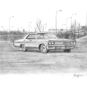 Drawing of 1965 Chevrolet Sports Sedan