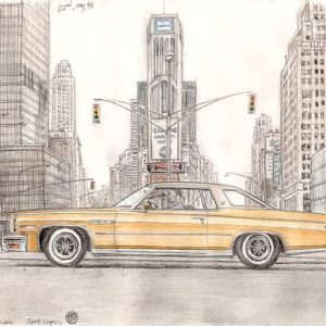 Prints of 1976 Buick Le Sabine Sport Coupe Drawing