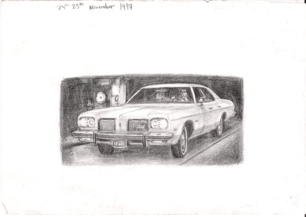 Drawing of 1974 Oldsmobile Delta 88 Royale