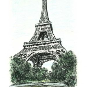 Prints of The Eiffel Tower, Paris Drawing