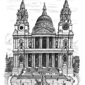 Prints of St Pauls Cathedral London Drawing