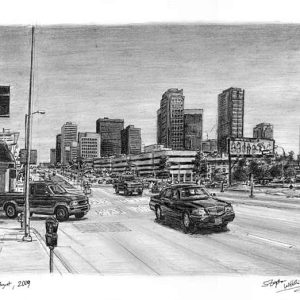 Frame the Original Santa Monica Boulevard Drawing by Stephen Wiltshire