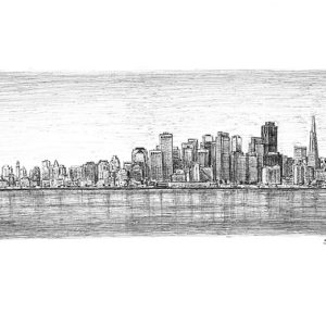 Prints of San Francisco Skyline Drawing