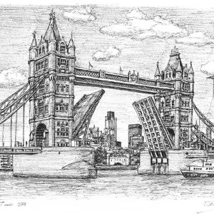 Prints of Tower Bridge Drawing - Contemporary Art