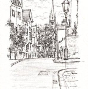 Drawing of Aubrey Road - Drawings for Sale