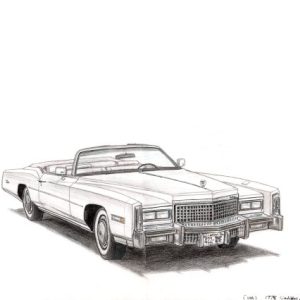 Drawing of 1975 Cadillac Eldorado Convertible