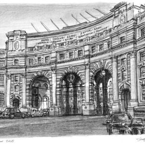 Drawing of Admiralty Arch Whitehall