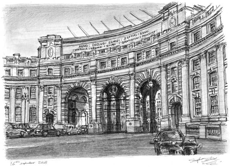 Drawing of Admiralty Arch Whitehall