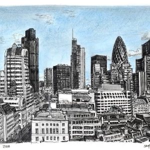 Prints of View of City of London from the Monument