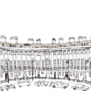 Drawing of Royal Crescent - Urban Artworks