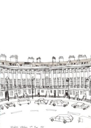 Drawing of Royal Crescent - Urban Artworks