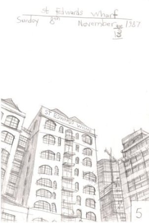 Drawing of St. Andrews Wharf - Urban Artworks