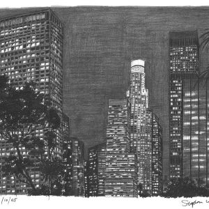 Prints of Los Angeles at night Drawing