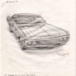 Drawing of 1971 Dodge Polara Custom 4 door Hard Top