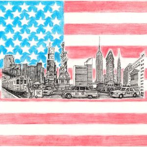 Drawing of America montage - Urban Artworks