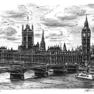 Prints of Houses of Parliament London Drawing