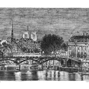 Prints of Paris at night Drawing - Sketches of Paris