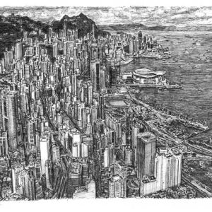 Prints of Aerial view of Hong Kong Drawing