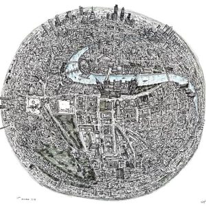Prints of The Globe of London Drawing
