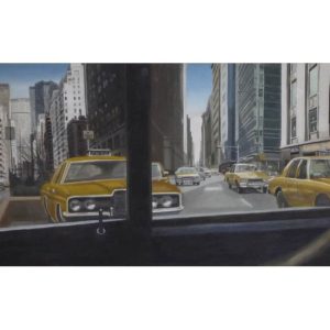 the Original Painting Collage of New York Graduation work - oil on board