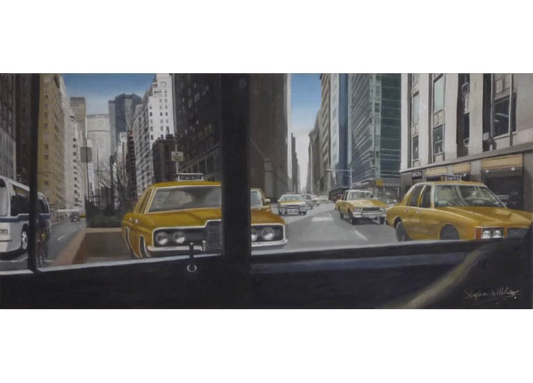 the Original Painting Collage of New York Graduation work - oil on board