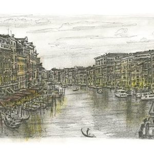 Drawing of Canals of Venice - Drawings for Sale