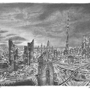 Dubai skyline at night