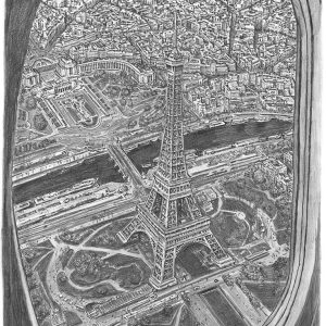 Limited Editions of Plane view of Eiffel Tower