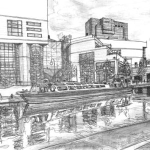 Drawing of Birmingham inland waterway 1997