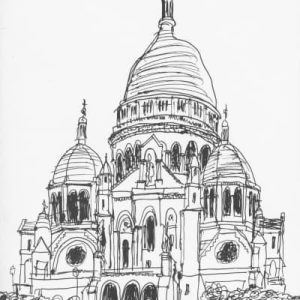 Drawing of Sacre Coeur 1988 - City Skylines