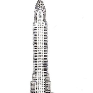 Drawing of Chrysler Building 1987