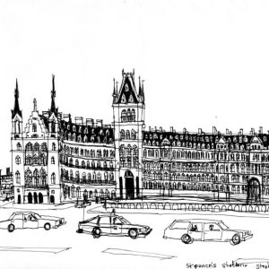 the Original Drawing of St Pancras Station 1988