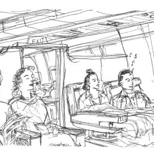 Drawing of Witty cartoon in Chicago