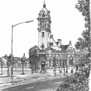 Drawing of The Public Library, Saltley Road 1997