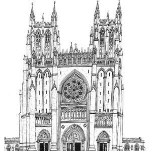 Drawing of The Cathedral of SS Peter and Paul